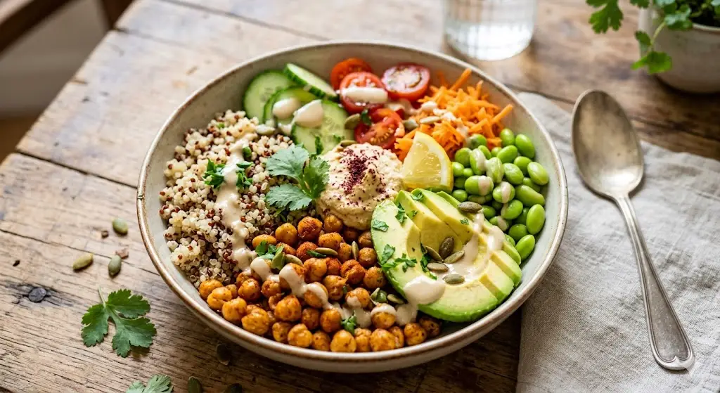 Buddha bowl au quinoa et pois chiches
