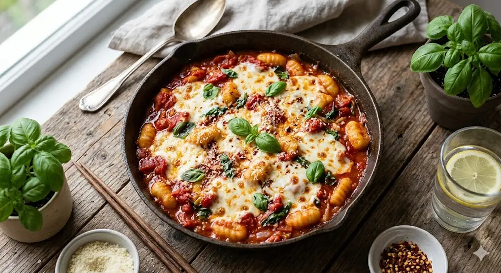 Gnocchis à la sauce tomate et mozzarella