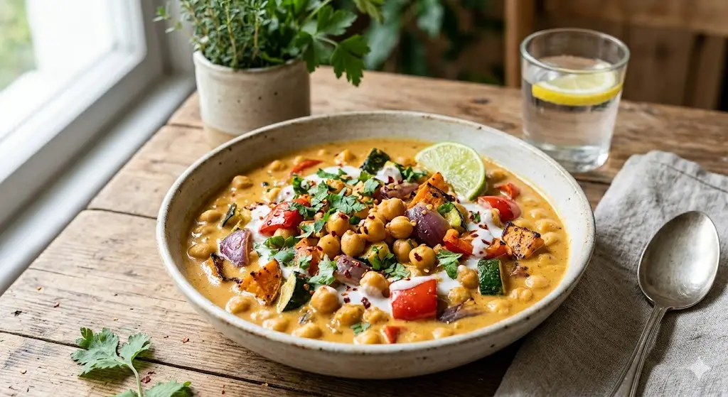 Curry de pois chiches au lait de coco