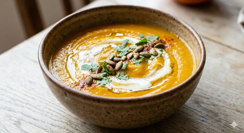 Velouté de potimarron au lait de coco