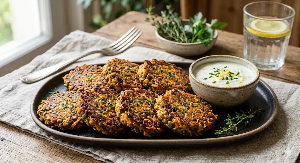Galettes de lentilles et carottes