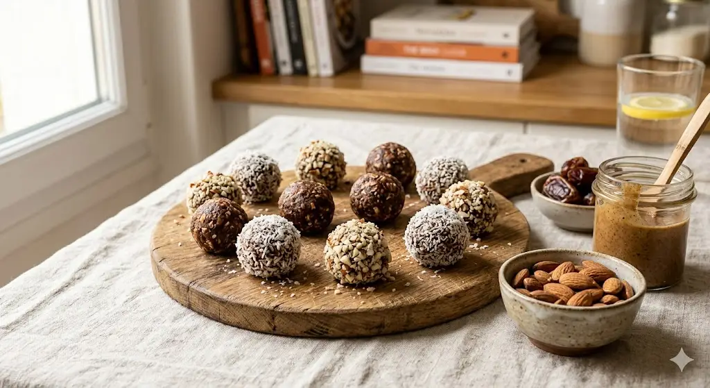 Energy balls aux dattes et amandes