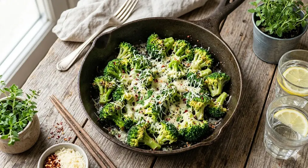 Poêlée de brocolis au parmesan