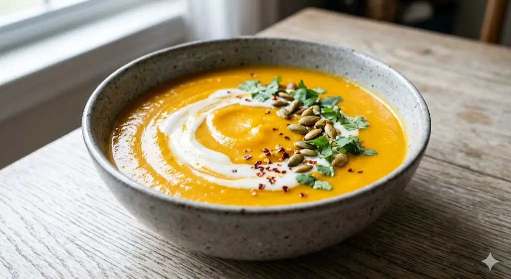 Velouté de butternut au lait de coco