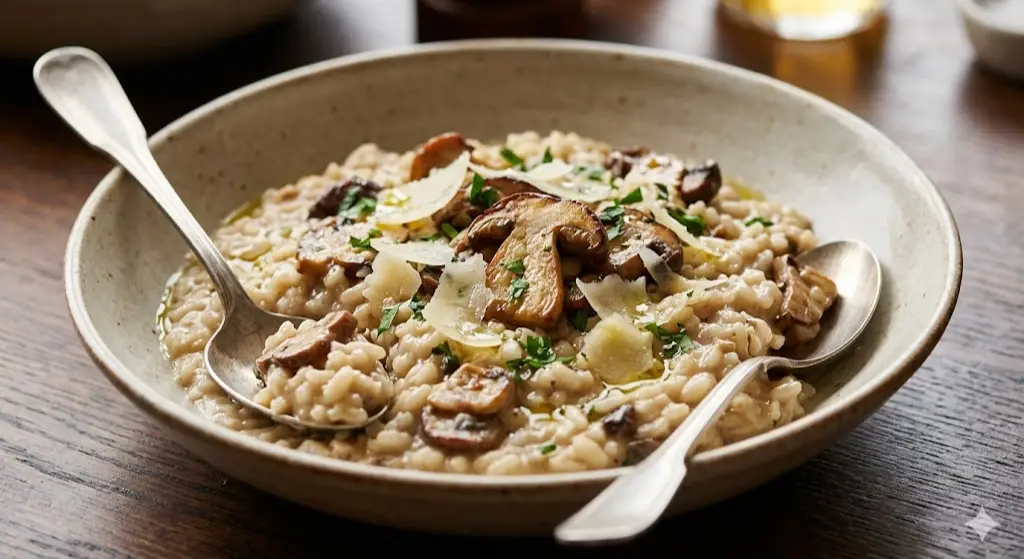 Risotto aux champignons et parmesan