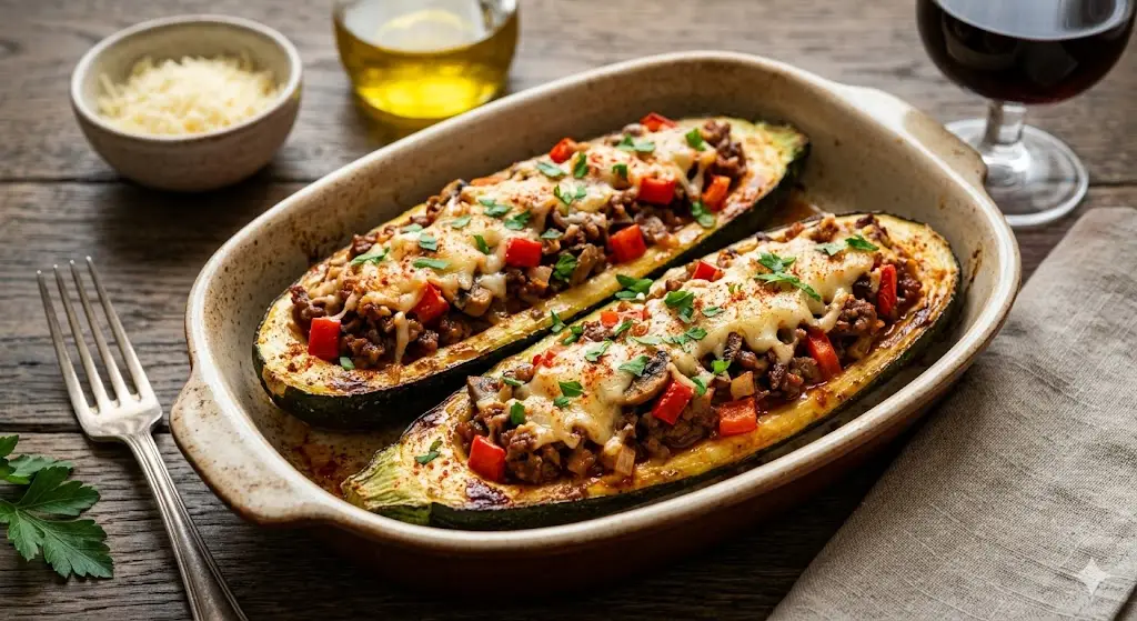 Courgettes farcies au boeuf haché